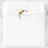Floral Sunflower Eucalyptus Greenery Teachers Ronde Sticker (Tas)
