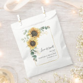 Floral Sunflower Eucalyptus Greenery Wedding Bedankzakje (Geknipt)