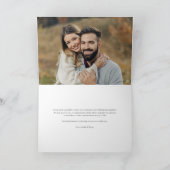 Floral Sunflower Eucalyptus Photo Weddenschap Bedankkaart (Binnen)