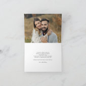 Floral Sunflower Eucalyptus Photo Weddenschap Bedankkaart (Binnen)