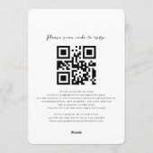 Floral Sunflower Eucalyptus QR Code Wedding Kaart (Achterkant)
