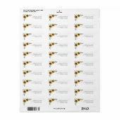 Floral Sunflower Eucalyptus Return Address Etiket (Full Sheet)