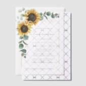 Floral Sunflower Eucalyptus Script Bevestiging Vellum Uitnodigingen (Offset (Uitnodiging))