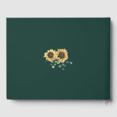Floral Sunflower Eucalyptus Script Weddenschap Gastenboek (Achterkant)