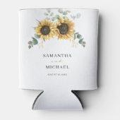 Floral Sunflower Eucalyptus Weddenschap Blikjeskoeler (Voorkant)