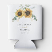 Floral Sunflower Eucalyptus Weddenschap Blikjeskoeler (Achterkant)
