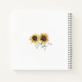 Floral Sunflower Eucalyptus Weddenschap Notitieboek (Achterkant)