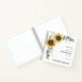 Floral Sunflower Eucalyptus Weddenschap Notitieboek (Binnen)