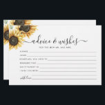 Floral Sunflower Eucalyptus Wedding Advice Kaart<br><div class="desc">Creëer is een moderne zonnebloempel en een Eucalyptusbruiloft met een mooie sjabloon die mooie roestbloem met moderne,  eenvoudige typografie. TIP: Overeenkomende trouwsuite-kaarten zoals RSVP,  trouwprogramma's,  banners,  tapestry,  cadeaubonnen,  labels,  borden en andere bruiloft-keepsakes en -godies zijn beschikbaar in het collectie hieronder met dit ontwerp.</div>