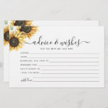 Floral Sunflower Eucalyptus Wedding Advice Kaart<br><div class="desc">Creëer is een moderne zonnebloempel en een Eucalyptusbruiloft met een mooie sjabloon die mooie roestbloem met moderne,  eenvoudige typografie. TIP: Overeenkomende trouwsuite-kaarten zoals RSVP,  trouwprogramma's,  banners,  tapestry,  cadeaubonnen,  labels,  borden en andere bruiloft-keepsakes en -godies zijn beschikbaar in het collectie hieronder met dit ontwerp.</div>