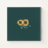 Floral Sunflower Eucalyptus Wedding Guest Notitieboek (Achterkant)