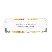 Floral Sunflower Eucalyptus Weduwingadres Etiket (Voorkant)