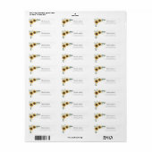 Floral Sunflower Greenery Return Address Etiket (Full Sheet)