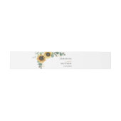 Floral Sunflower Greenery Wedding Uitnodigingen Wikkel (Vlak)