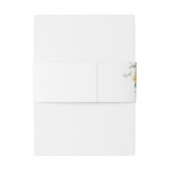 Floral Sunflower Greenery Wedding Uitnodigingen Wikkel (Achterkant Voorbeeld)