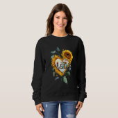 Floral Sunflower Heart L&D Labor and Delivery Nurs Trui (Voorkant volledig)