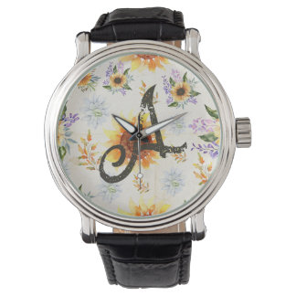 Floral Sunflower Horloge