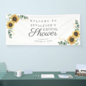 Floral Sunflower Modern Vrijgezellenfeest Welkom Spandoek (Beurs)