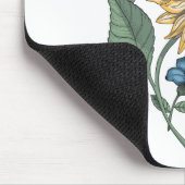 Floral Sunflower Monogram Name Muismat (Hoek)