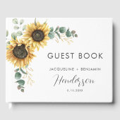 Floral Sunflower Wedding Gastenboek (Voorkant)