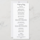 Floral Sunflower Wedding Programme Yellow White Ka (Achterkant)