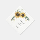 Floral Sunflower Wedding Servet (Hoek)