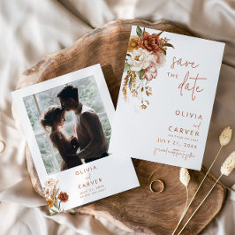 Floral Sunset Bruiloft Save the Date Kaart