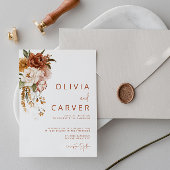 Floral Sunset bruiloft uitnodiging