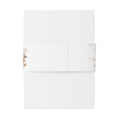 Floral Sunset Bruiloft Uitnodiging Belly Band Uitnodigingen Wikkel (Achterkant Voorbeeld)