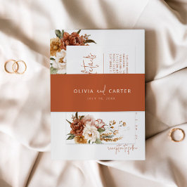 Floral Sunset Bruiloft Uitnodiging Belly Band Uitnodigingen Wikkel