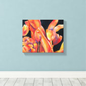 Floral Sunset Hues Canvas (Insitu (Houten vloer))