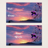 Floral Sunshine Gift Label Visitekaartjes (Voorkant /achterkant)