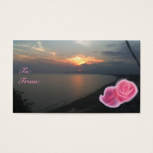 Floral Sunshine Gift Label Visitekaartjes (Voorkant)