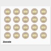 Floral Sunshine Glitter Lace Mandala Ronde Sticker (Vel)