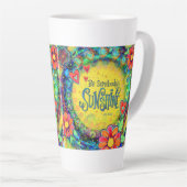  Floral Sunshine Yellow Inspirivity Latte Mok (Rechterhoek)