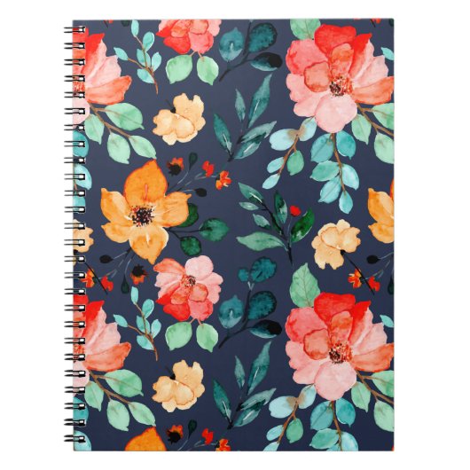 Floral Surface Patroon - Mode Decoratieve Lente Notitieboek (Voorkant)