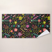 Floral Surface Patroon - Stijlvol bloembehangpapie Badhanddoek (Badhanddoek)
