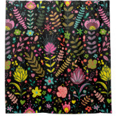 Floral Surface Patroon - Stijlvol bloembehangpapie Douchegordijn (Voorkant)