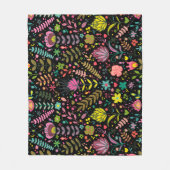 Floral Surface Patroon - Stijlvol bloembehangpapie Fleece Deken (Voorkant)