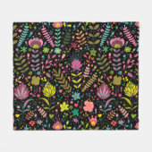 Floral Surface Patroon - Stijlvol bloembehangpapie Fleece Deken (Voorkant (Horizontaal))