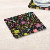 Floral Surface Patroon - Stijlvol bloembehangpapie Kartonnen Onderzetters (Schuin)