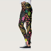 Floral Surface Patroon - Stijlvol bloembehangpapie Leggings (Links)