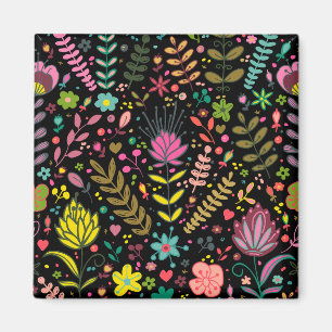 Floral Surface Patroon - Stijlvol bloembehangpapie Magneet
