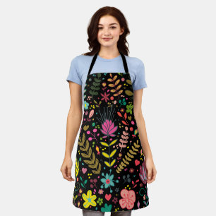 Floral Surface Patroon - Stijlvol bloembehangpapie Schort