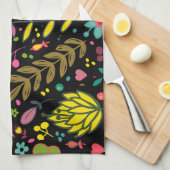 Floral Surface Patroon - Stijlvol bloembehangpapie Theedoek (Quarter Fold)