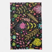 Floral Surface Patroon - Stijlvol bloembehangpapie Theedoek (Verticaal)