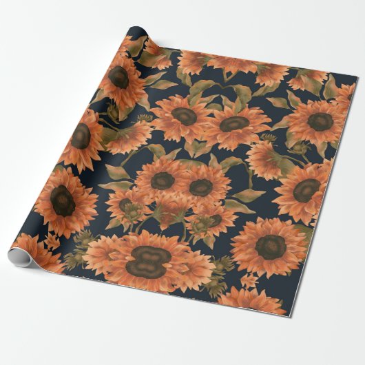 Floral Surface Pattern-Mode Decoratief Tropisch Cadeaupapier (Uitgerold)