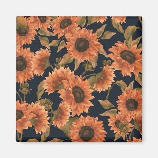 Floral Surface Pattern-Mode Decoratief Tropisch Magneet (Voorkant)