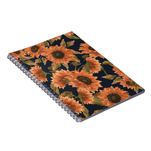 Floral Surface Pattern-Mode Decoratief Tropisch Notitieboek (Rechterzijde)