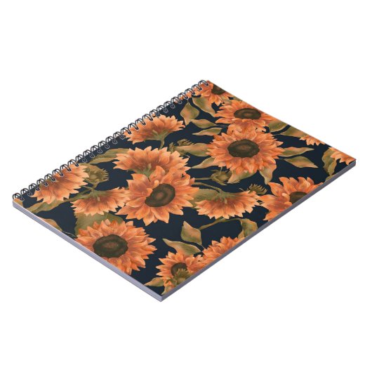 Floral Surface Pattern-Mode Decoratief Tropisch Notitieboek (Linkerzijde)